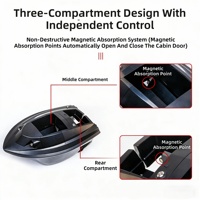 Bateau Catamaran Spécial TUOLI TLB008 pour la Pêche à la Carpe, Charge Utile de 4 kg avec Sonar GPS Détecteur de Poissons + Tirage de Filet