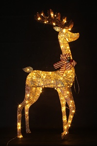 Weihnachts hirsch Warmweiß beleuchtet Hirsch Outdoor Kleidung Weiß Farbe Box Batterie fach 80 Reno Reno 7 Led Schnee kerzen Dinosaurier Licht - Product Image 4