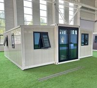 Nouvelle maison modulaire préfabriquée de luxe, cabane préfabriquée pliable, maison à 2 chambres, 1 cuisine, maison conteneur