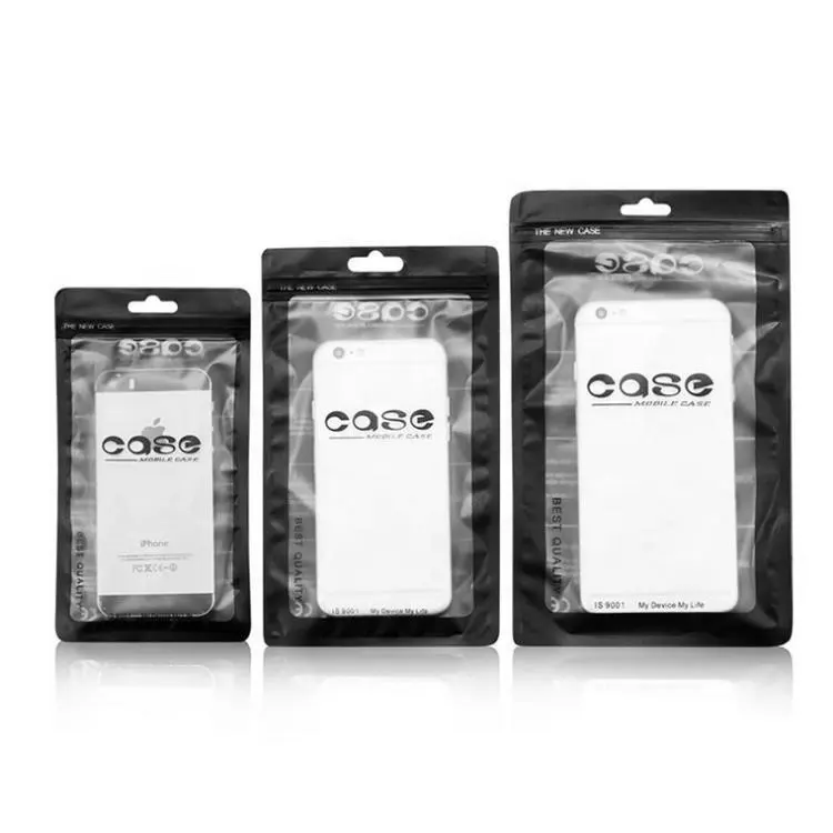 New style Factory supply oem white zip opp bag ziplock packaging phone case clear plastic bag with hang hole