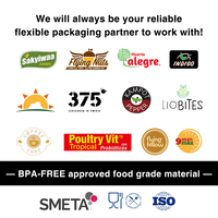 Sachets Doypack refermables mats noirs en aluminium avec fermeture éclair pour stockage alimentaire