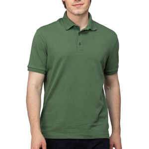 Chemise décontractée unie pour homme en maille polyester/coton, séchage rapide, teinte en pièce, impression de logo personnalisé, commandes en gros - Product Image 6