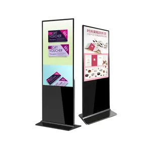 Fabrik OEM bodens tehende Digital Signage Werbe maschine 49 55 Zoll Indoor Totem Touchscreen für LCD-Werbe display