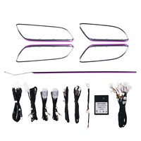 Pour Mercedes-Benz CLA W117, éclairage d'ambiance de base, 12/64 couleurs, éclairage d'ambiance intérieur LED, éclairage de porte, tableau de bord, espace pour les pieds, plug & play