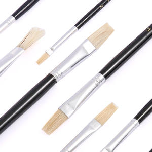 Juego de 9 Pinceles FOSKA con Mango de Madera Cómodo para Agarrar, Pinceles de Cerdas Planas para Múltiples Técnicas y Superficies - Product Image 4