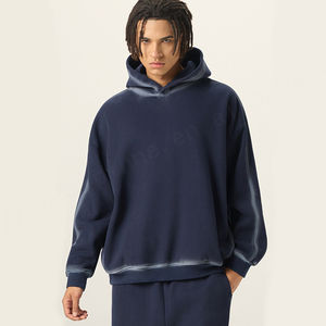 Otoño e Invierno logotipo personalizado lujo de gran tamaño peso pesado polar cálido algodón fabricantes 350 Gsm pulóver hombres Sudadera con capucha - Product Image 1