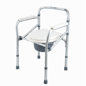 Commode Chair Portable <b>Folding</b> With Seat And <b>Bucket</b> For Elderly Hospital Use - Product Image 1