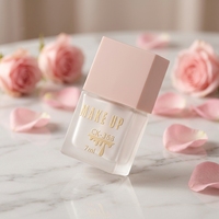 Flacon de fond de teint en verre carré plat de 7 ml, tube de gloss à lèvres vide avec applicateur à pinceau, conteneur cosmétique pour maquillage liquide, logo personnalisé
