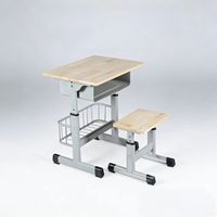 Nouveau mobilier scolaire en bois durable, ensemble bureau et chaise pour étudiant, bureau et chaise modernes pour une seule personne, pour salle de classe