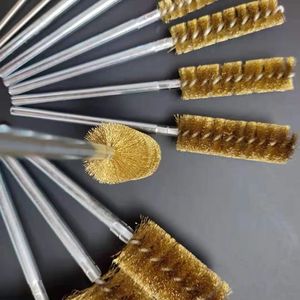 Tamaños personalizados sin MOQ alambre de acero inoxidable cepillos de tubo de alambre de acero chapado en cobre para pulir agujeros de tubería - Product Image 6
