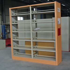 Meubles de bibliothèque en métal pour écoles et universités modernes, bibliothèque en acier double face avec 6 niveaux de rangement, serrure à clé, montage facile - Product Image 1