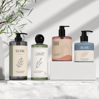 Flacon distributeur de savon en plastique PE personnalisé 300 ml - 650 ml pour shampoing, sérum et lotion pour le soin de la peau