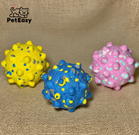 Offre Spéciale – Jouet pour animaux de compagnie en ETPU multicolore, sphérique et résistant aux morsures, balle de maïs soufflé pour chats et chiens, idéal pour le jeu