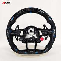 Volant en fibre de carbone forgée bleue avec LED pour Audi R8 A3 8Y 8P 8V B8 B9 TTS A4 A5 A6 C7 C8 A8 Q3 Q5 S3 S4 S5 Rs4