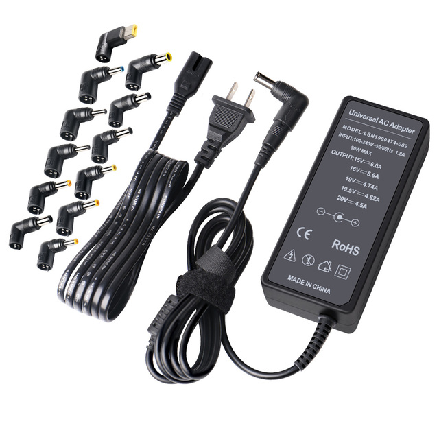 Universal Power Adapter UK US AU EU Plug Charger and 20v Ac Laptop Adapter 90w