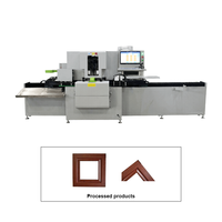 JUNDE - Fábrica China Suministra Perfil de Aluminio para Ventanas de 45 Grados, Máquina de Corte CNC con Sierra de Doble Cabezal