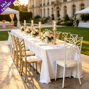 Factory Wholesale Reception Ceremony <b>Dining</b> Furniture Metal Gold Silver Chameleon Tiffanie <b>Chair</b> for Hotel <b>Dining</b> Wedding Party - Product Image 1