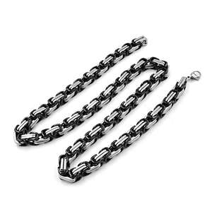 Punk Acero inoxidable 4mm/5mm/6mm/7mm/8mm/10mm enlace Rey Emperador cadena <span class=keywords><strong>de</strong></span> eslabones bizantinos collares cadena bizantina acero inoxidable - Product Image 2