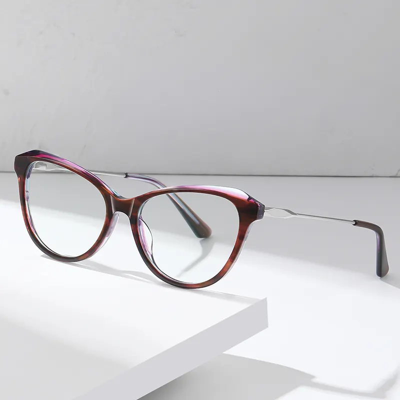 סיטונאי אצטט משקפיים יד אצטט מסגרת אופטית משקפיים BJ9216 לנשים עין חתול סגנון