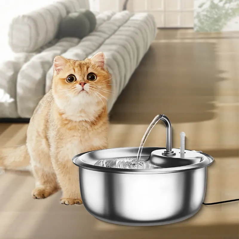 2023 new 3.4L stainless steel dog drinking fountain smart water fountain for pets cats