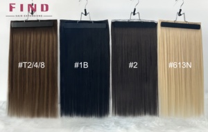 <span class=keywords><strong>Express</strong></span> weft 100% Rusia Virgin Remy ekstensi rambut manusia genius pita panjang gaya ditarik ganda-tren terbaru - Product Image 6
