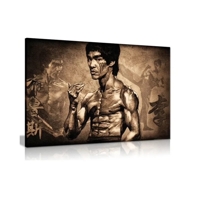 Bruce Lee Võ Thuật Vải Vẽ Tranh Tường Nghệ Thuật Hình Ảnh In Trang Trí Nội Thất Nổi Tiếng Biểu Tượng Phim Khung Hình Ảnh Tường Nghệ Thuật