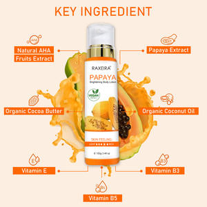 Logo personnalisé Lotion pour les mains le corps blanchissante à l'extrait de papaye Lotion pour le corps à la papaye Lotion pour le corps pour peau sèche hydratant - Product Image 3