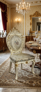 Sedia da Pranzo in ABS Laccato Bianco Avorio Stile Francese, Ideale per Hotel, Banchetti e Arredamento Commerciale - Product Image 3