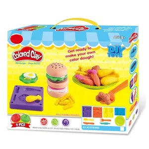 बच्चों पर्यावरण के अनुकूल प्राकृतिक playdough कटर प्लास्टिसिन मिट्टी घर 3d खिलौने