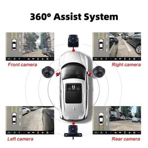 Sistema di Telecamere per <span class=keywords><strong>Auto</strong></span> a 360 Gradi, Visione Panoramica 1080P AHD, Telecamere Destra+Sinistra+Frontale+Posteriore per Autoradio Android, Visione Notturna - Product Image 2