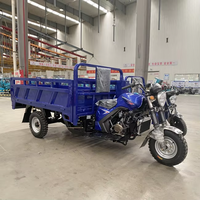 Tricycle cargo à moteur puissant de fabrication chinoise, à conduite inversée, à carrosserie ouverte, refroidi par eau, à essence