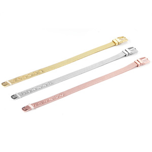 Stainless Steel 8mm Mesh <b>Bracelet</b> <b>Adjustable</b> Unisex Jewelry Gift <b>Bracelet</b> Silver Gold Rose Gold Color Options - Product Image 5