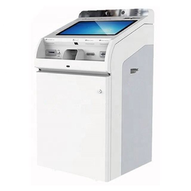 Smart Bank Terminal ATM Kiosk with Card Apply Self-Service for Cash Deposit Withdraw Transfer Indoor Use SDK Function