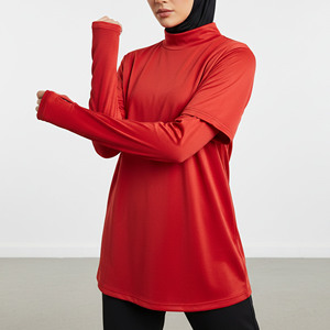 Haut de sport modeste pour femme à manches longues, idéal pour l'entraînement et le sport, de haute qualité - Grande Vente - Product Image 4