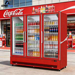 Réfrigérateur commercial pour boissons, vitrine à trois portes vitrées, refroidisseur pour restaurant, refroidissement par <span class=keywords><strong>compresseur</strong></span> - Product Image 6