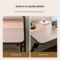 Bureau pliable moderne en bois de noyer avec acier inoxydable bon prix mobilier de bureau à domicile aucune installation requise conçu au Vietnam
