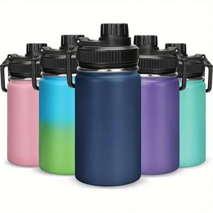 Bouteille isotherme en acier inoxydable à double paroi avec poignée de transport pour camping, maintien au chaud 12-24 heures - Product Image 1