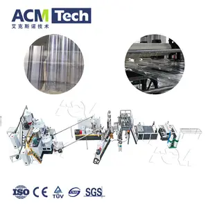 Acmtech pc Transparentes Polycarbonat-Gewelltes Blatt Kunststoff-Dachblech pc-Fliesen Extruder-Herstellungsmaschine