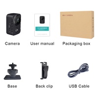 QZT Wireless Hd Mini Cámara corporal 1080p Cámaras de bolsillo de seguridad Activado por movimiento Nanny Cam Standby