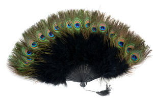 Venta al por mayor hecho a mano nupcial Pavo Real pluma <span class=keywords><strong>de</strong></span> pavo ventilador <span class=keywords><strong>de</strong></span> mano para manualidades DIY boda fiesta carnaval baile espectáculo suministro - Product Image 3