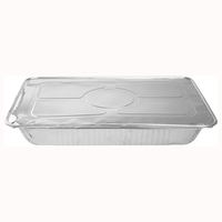 Barquette alimentaire rectangulaire jetable extra large en aluminium avec couvercle en PP, 9000 ml, pour rôtissage, cuisson, barbecue et service traiteur