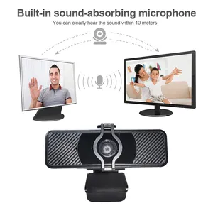 USB Webcam With Built-in Microphone For HD Video Streaming External Camera Compatibility For Online Class Ready
