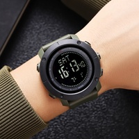 SKMEI 2095 Alarm Chronograph Weltzeitzone Outdoor Fitness Sport Digital Herren Armbanduhr Wasserdicht mit Kompass