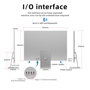 Thiết kế hiện đại i3 1215u 12th thế hệ tất cả trong một <span class=keywords><strong>PC</strong></span> 23.8 inch Intel i3 Win10 tất cả trong một máy tính - Product Image 3