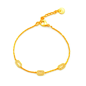 Bracelet à maillons fins en acier inoxydable 316L, plaqué or PVD, bijoux durables et résistants - Product Image 2