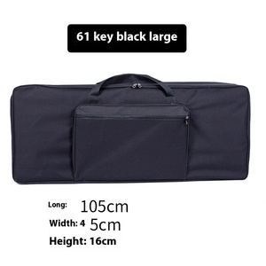 Estuche portátil personalizado para órgano electrónico de 61, 88 o 76 teclas, de tela Oxford impermeable con cierre de cremallera, diseño de hombro y espalda, y logotipo engrosado. - Product Image 6