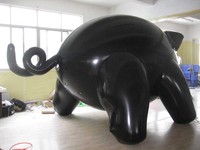 Pig noir gonflable en PVC personnalisé