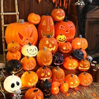 Joylit - Décoration d'Halloween en Gros : Citrouilles Artificielles en Plastique pour Fêtes, Récoltes d'Automne et Décoration Intérieure