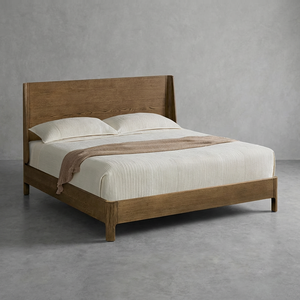 Cama de Madera Moderna de Alta Calidad con Diseño Francés Simple, Tamaño King, Color Personalizado, Tallada a Mano, Duradera - Product Image 2