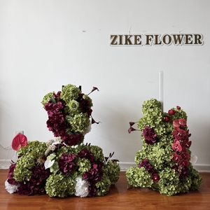 ZIKE-热销现代丝绸仿婚礼祭坛花艺布加迪色人造绣球花球，多种颜色可选 - Product Image 6